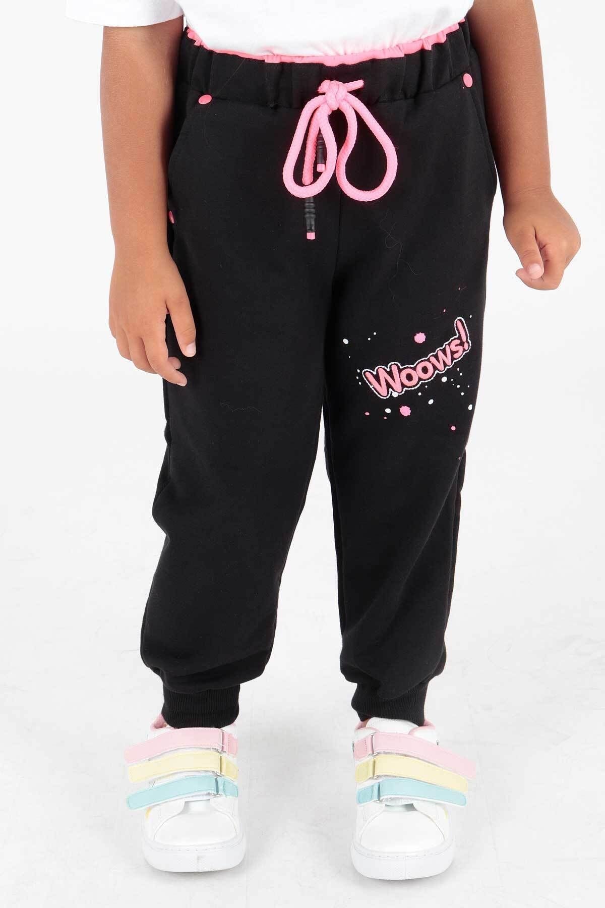 <tc>Pantalon de survêtement à imprimé Woows pour fille Ahenk Kids AK622459</tc>