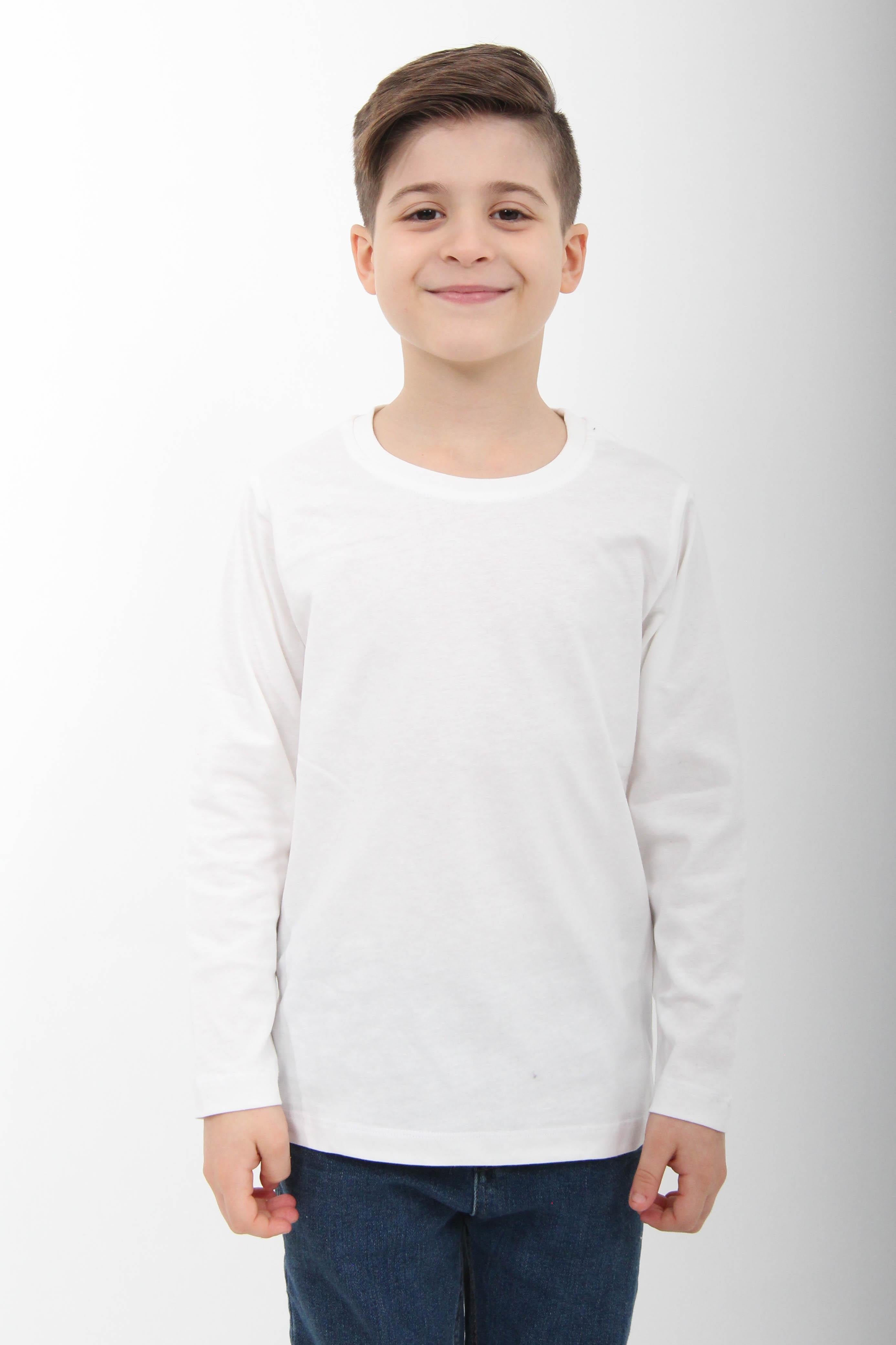 <tc>T-shirt unisexe pour enfants à manches longues basic en 100 % coton</tc>