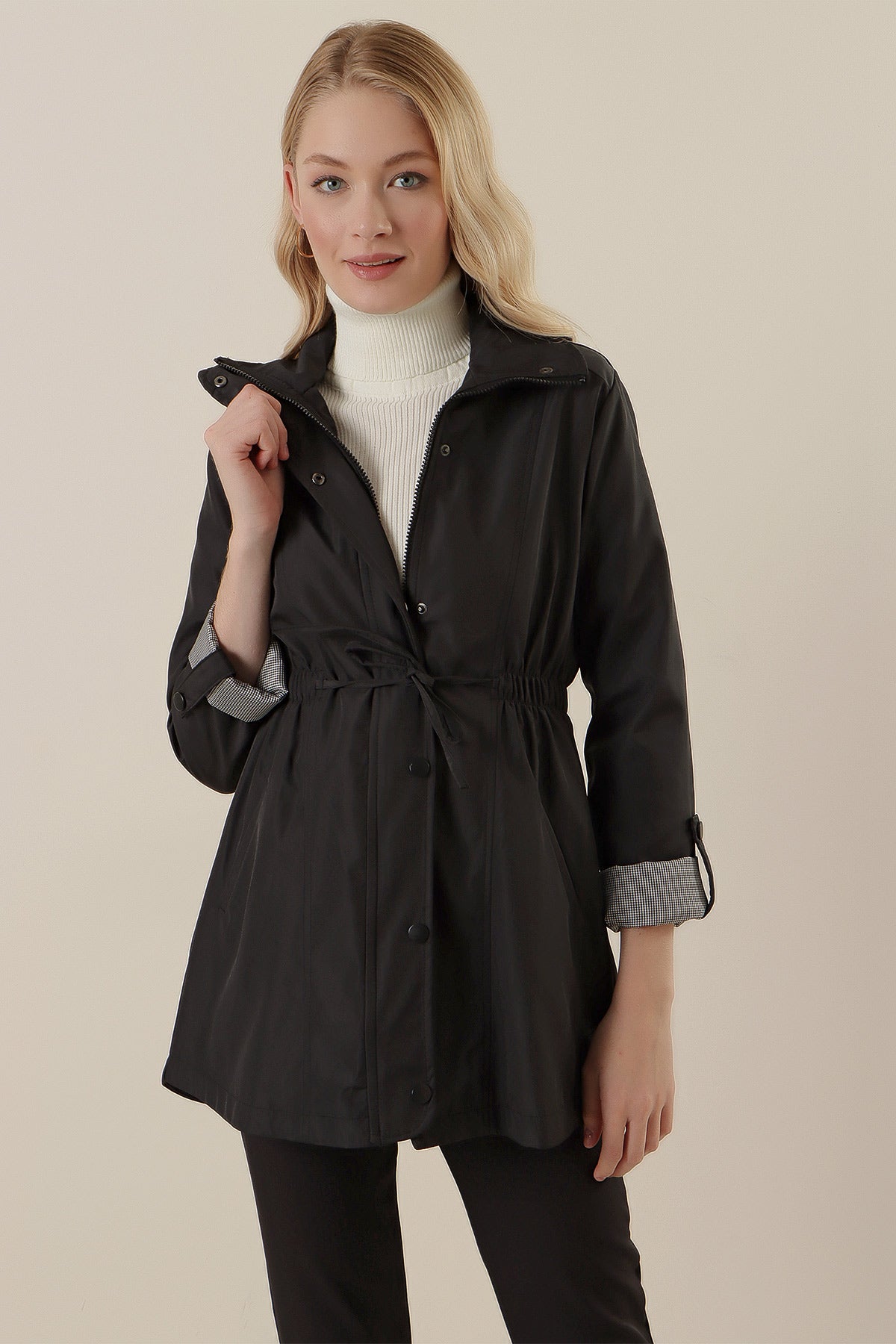 10322 Trench-coat ceinturé beli