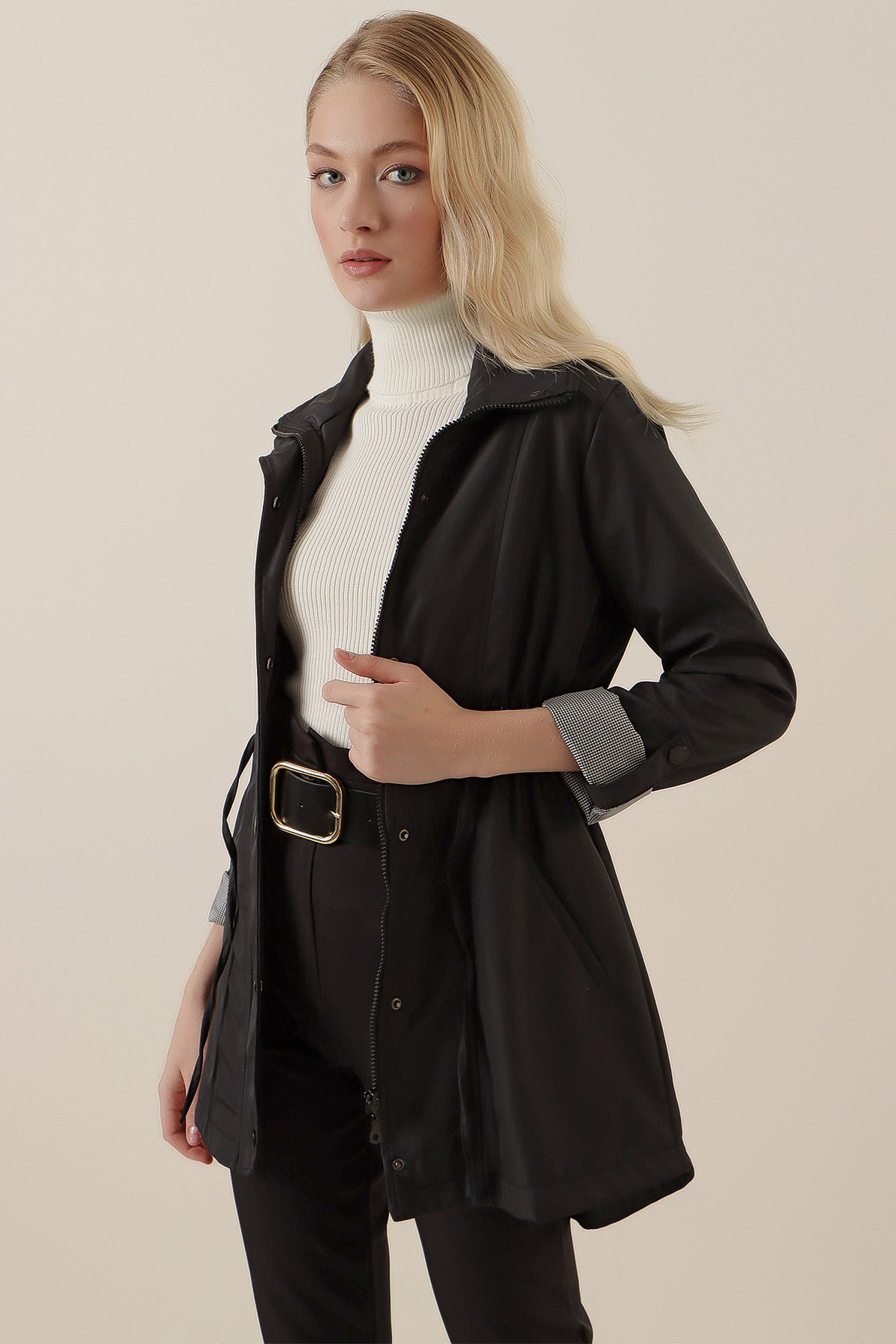 10322 Trench-coat ceinturé beli