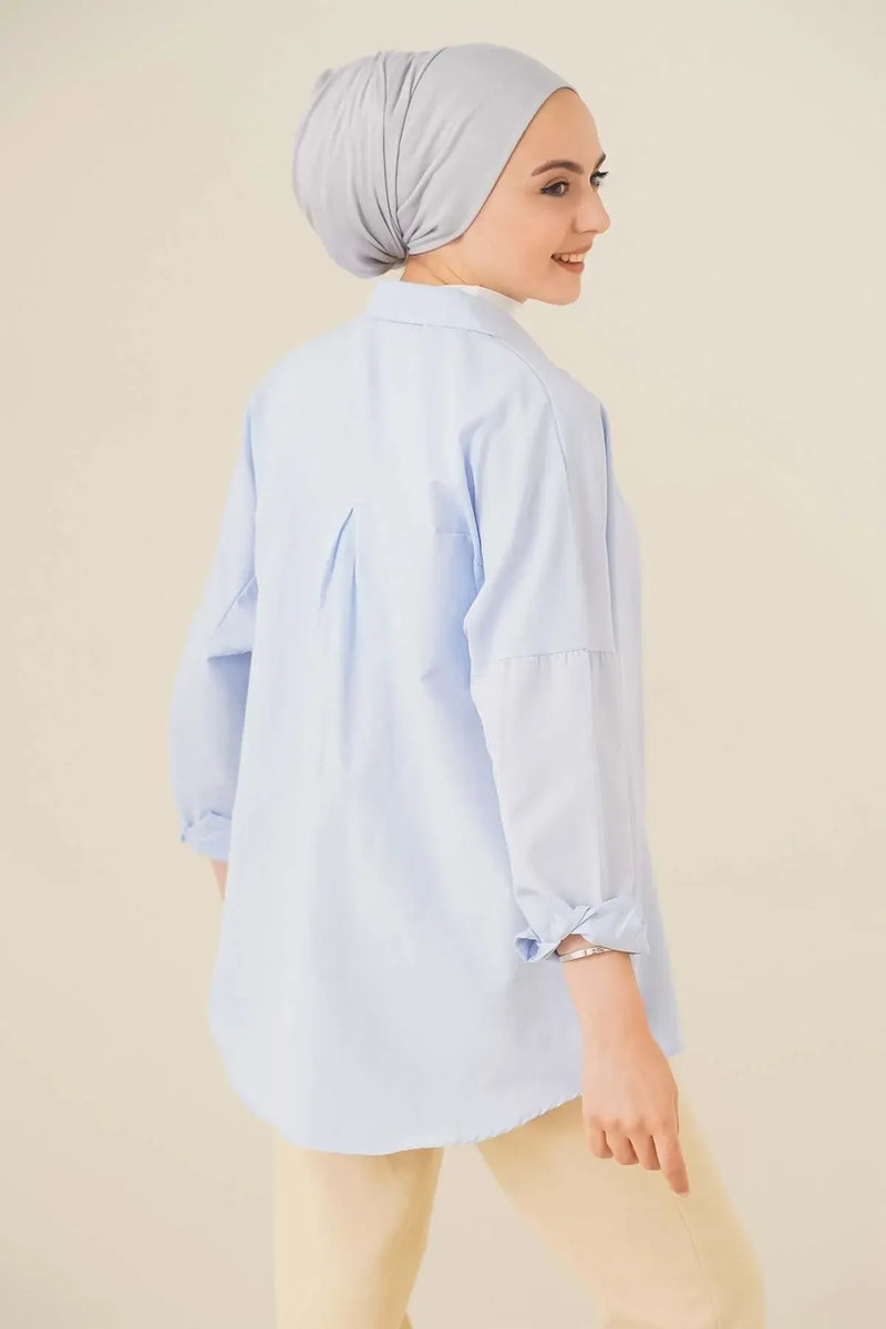 103901 Chemise oversize basique modeste pour femme