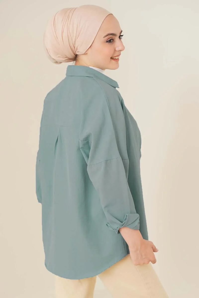 103901 Chemise oversize basique modeste pour femme