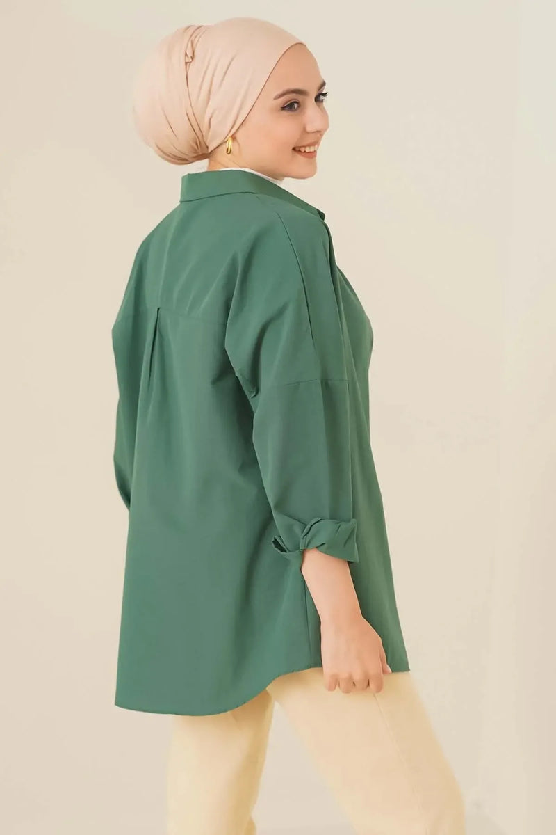 103901 Chemise oversize basique modeste pour femme