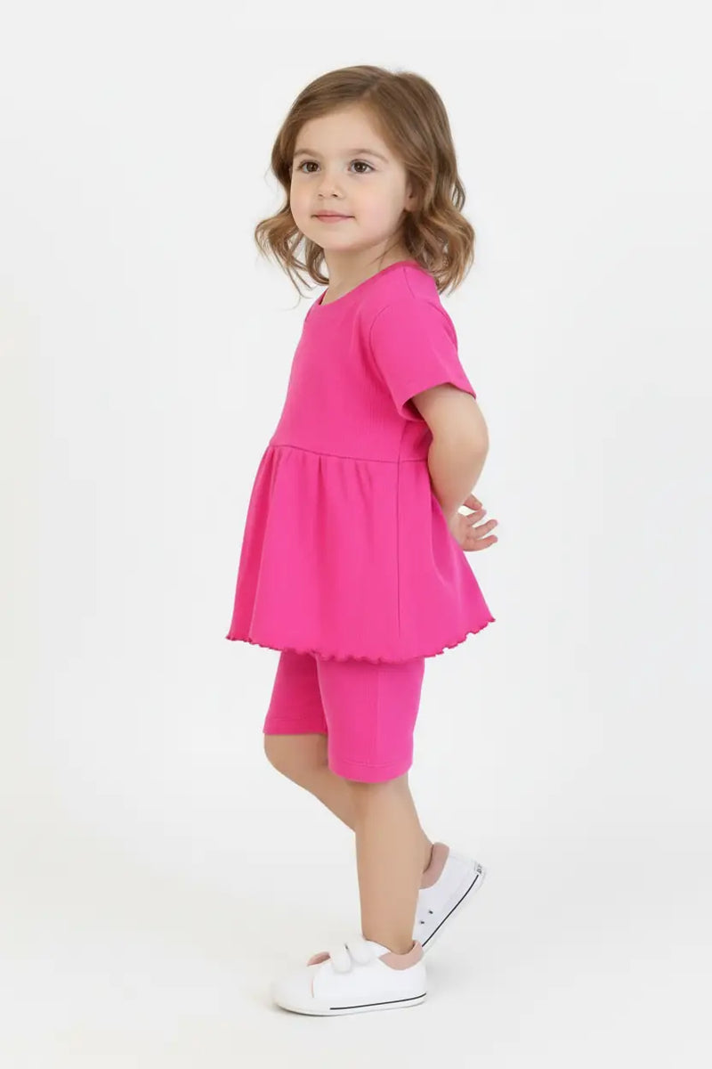 Ensemble Fille avec Short à Volants 2 Pièces