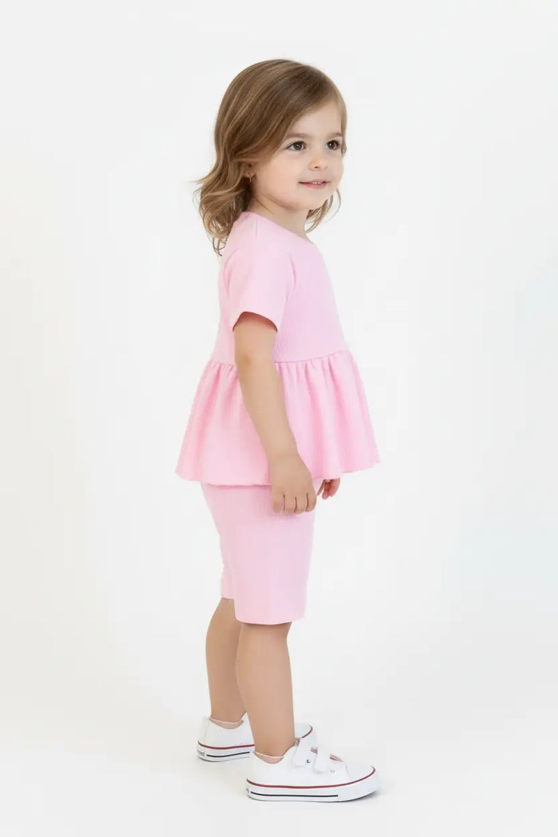 Ensemble Fille avec Short à Volants 2 Pièces