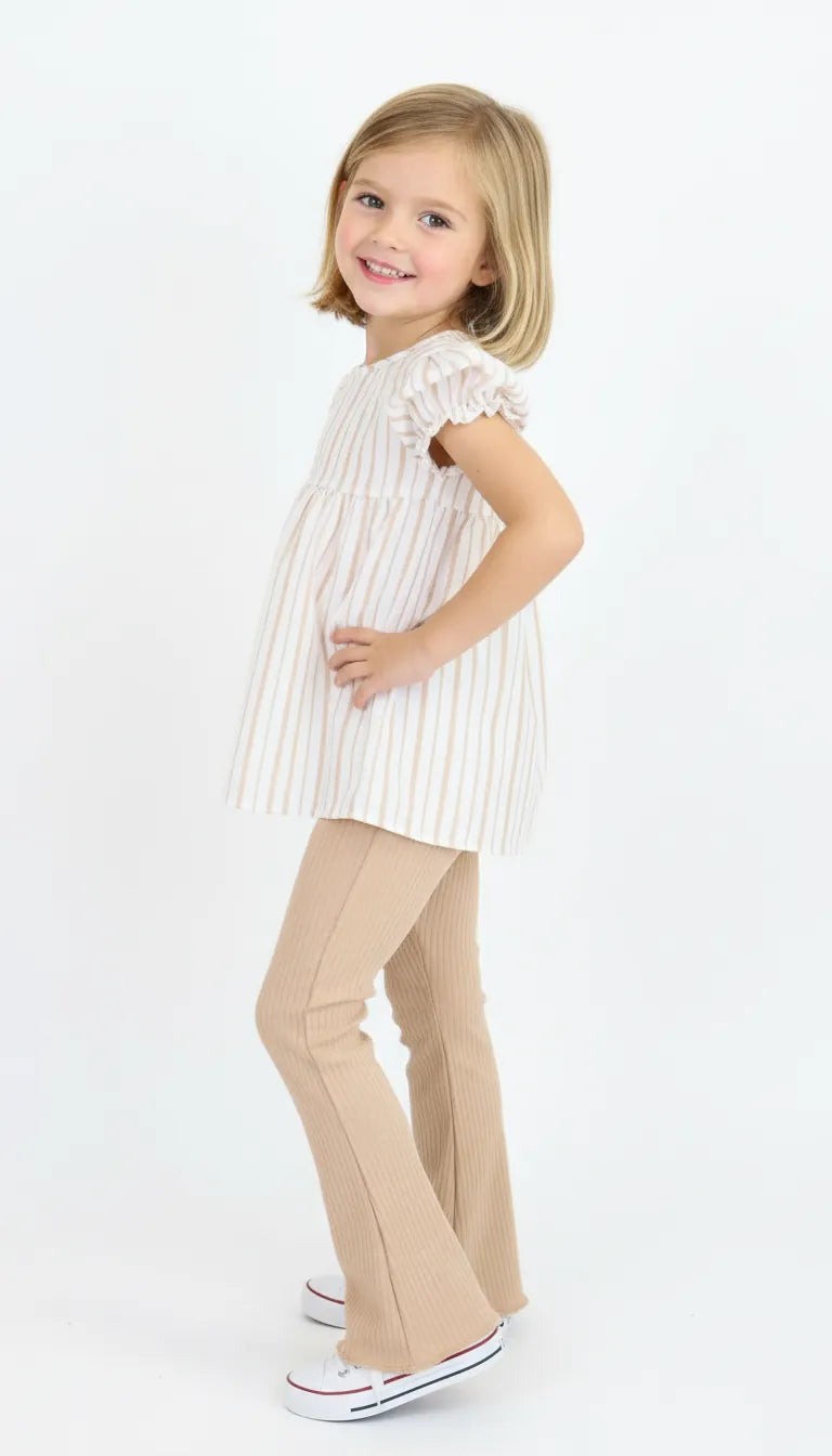 Ensemble Fille 2 Pièces à Manches Bouffantes