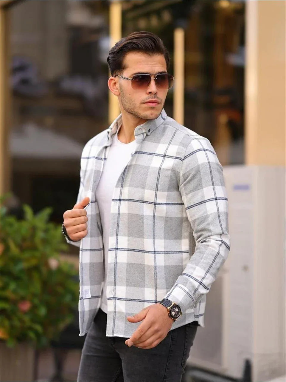 Chemise homme style bûcheron premium en coton tricoté - Justyol