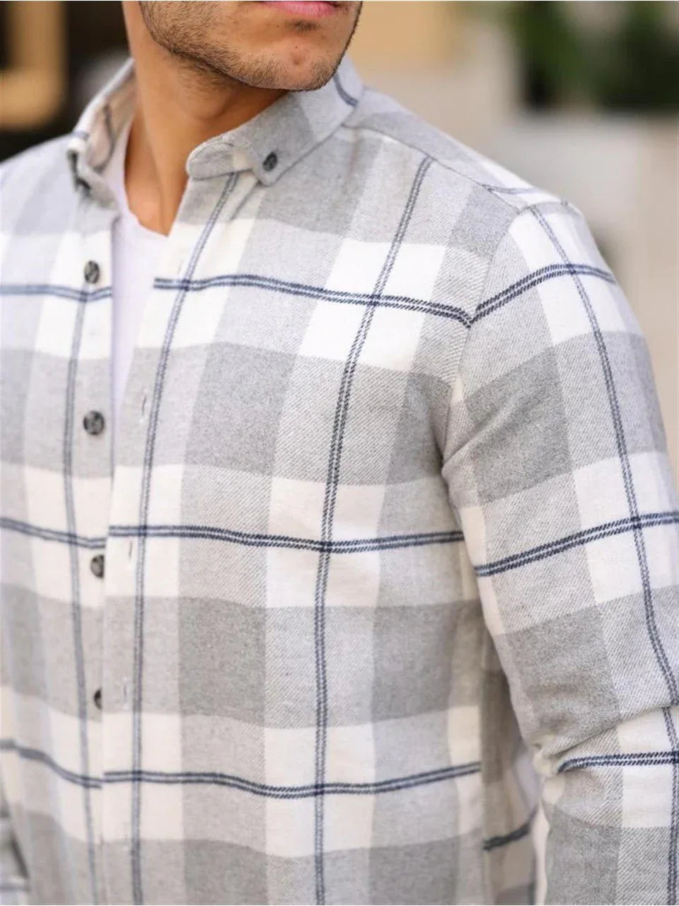 Chemise homme style bûcheron premium en coton tricoté - Justyol
