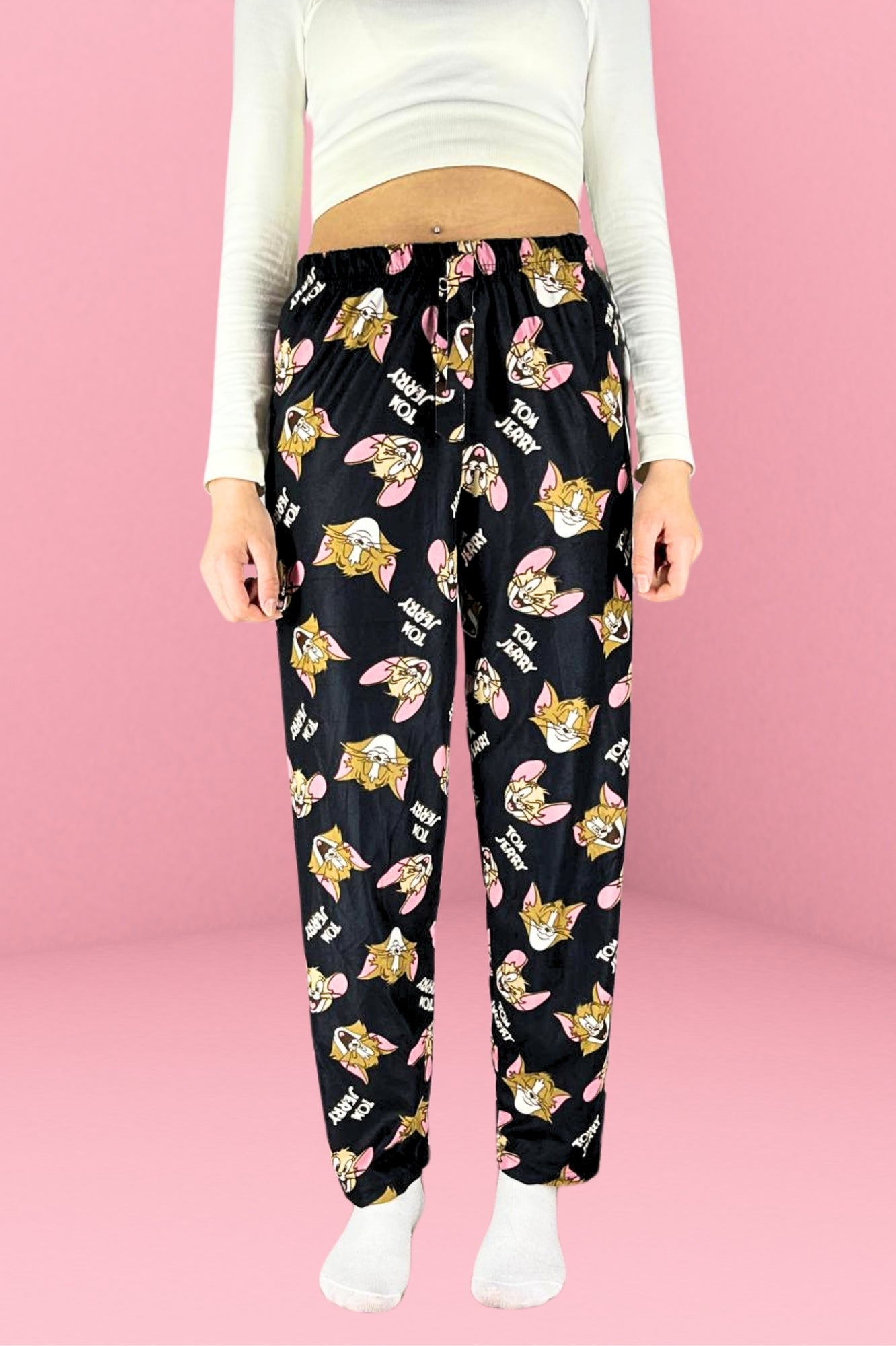 <tc><p>Pantalon de pyjama Dreamy Soft en suède à texture veloutée, avec motif.</p></tc>