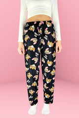 <tc><p>Pantalon de pyjama Dreamy Soft en suède à texture veloutée, avec motif.</p></tc>