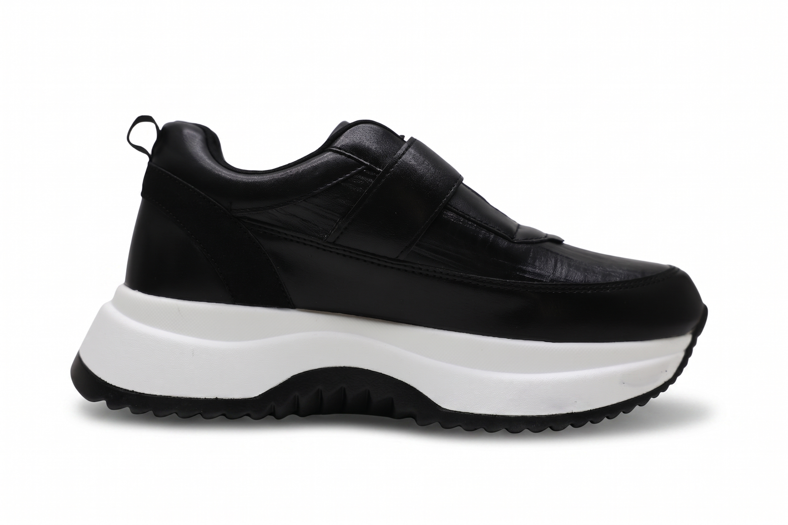 Baskets Plateforme Femme à Scratch Effet Cuir Confortables
