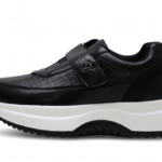 Baskets Plateforme Femme à Scratch Effet Cuir Confortables