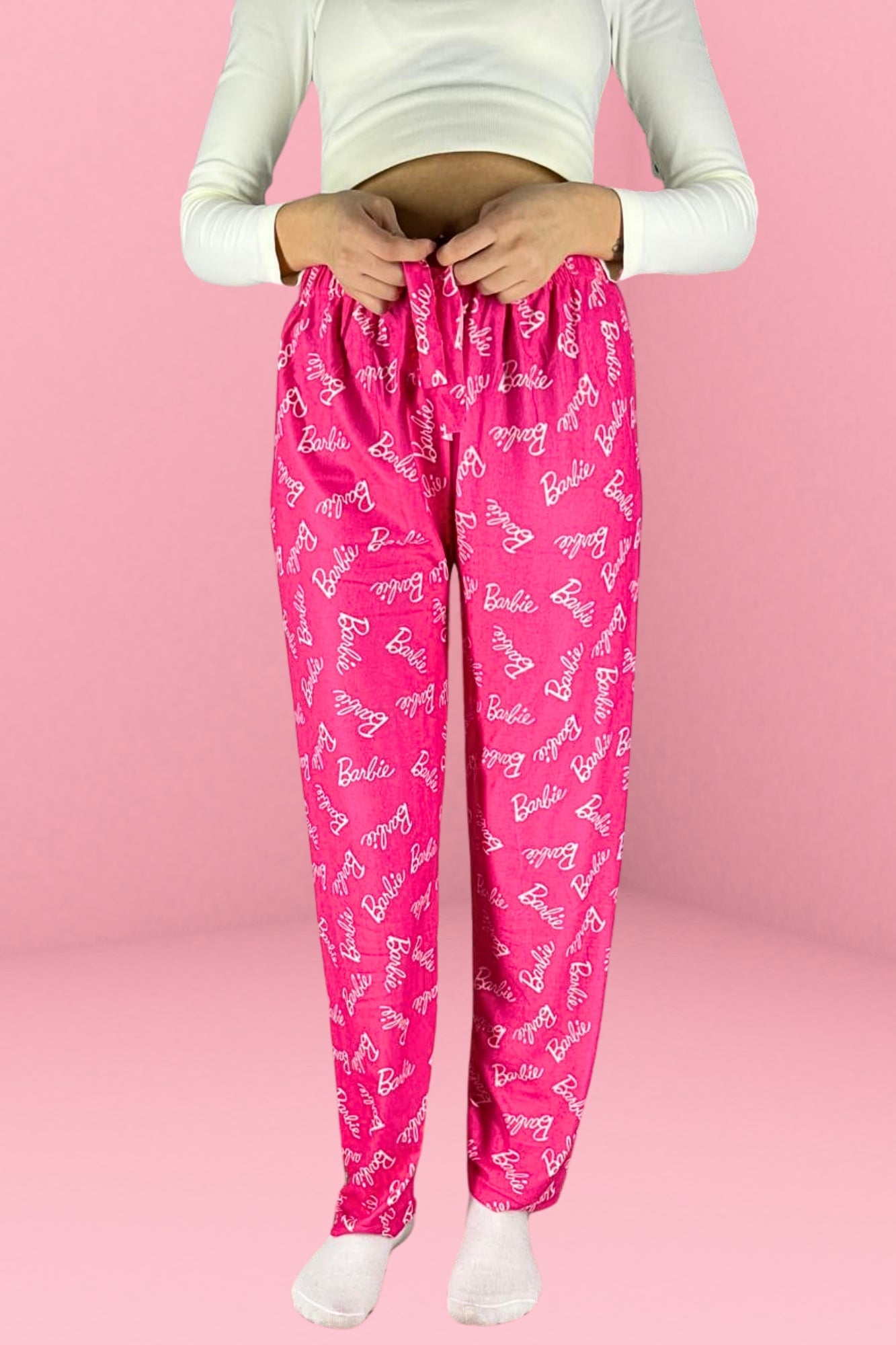 <tc><p>Pantalon de pyjama Dreamy Soft en suède à texture veloutée, avec motif.</p></tc>