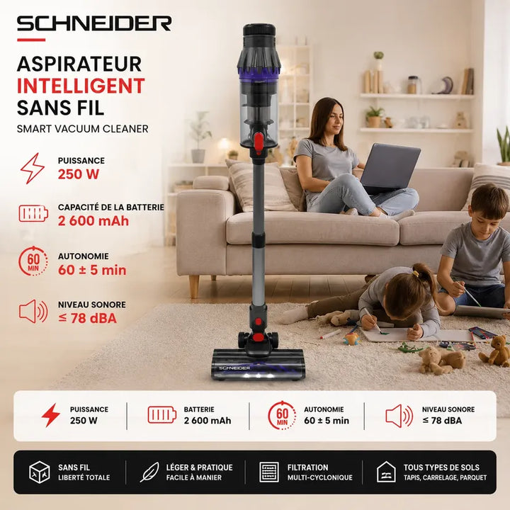 Schneider Aspirateur balai Sans