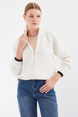 <tc>Cardigan en tricot à fermeture éclair 15863</tc>