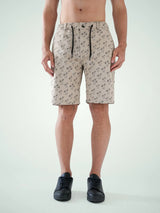 Short homme d’été avec taille élastique, cordon de serrage et imprimé palmiers – coloris clair – SHR24SGAS23183TM1