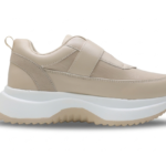 Baskets Plateforme Femme à Scratch Effet Cuir Confortables