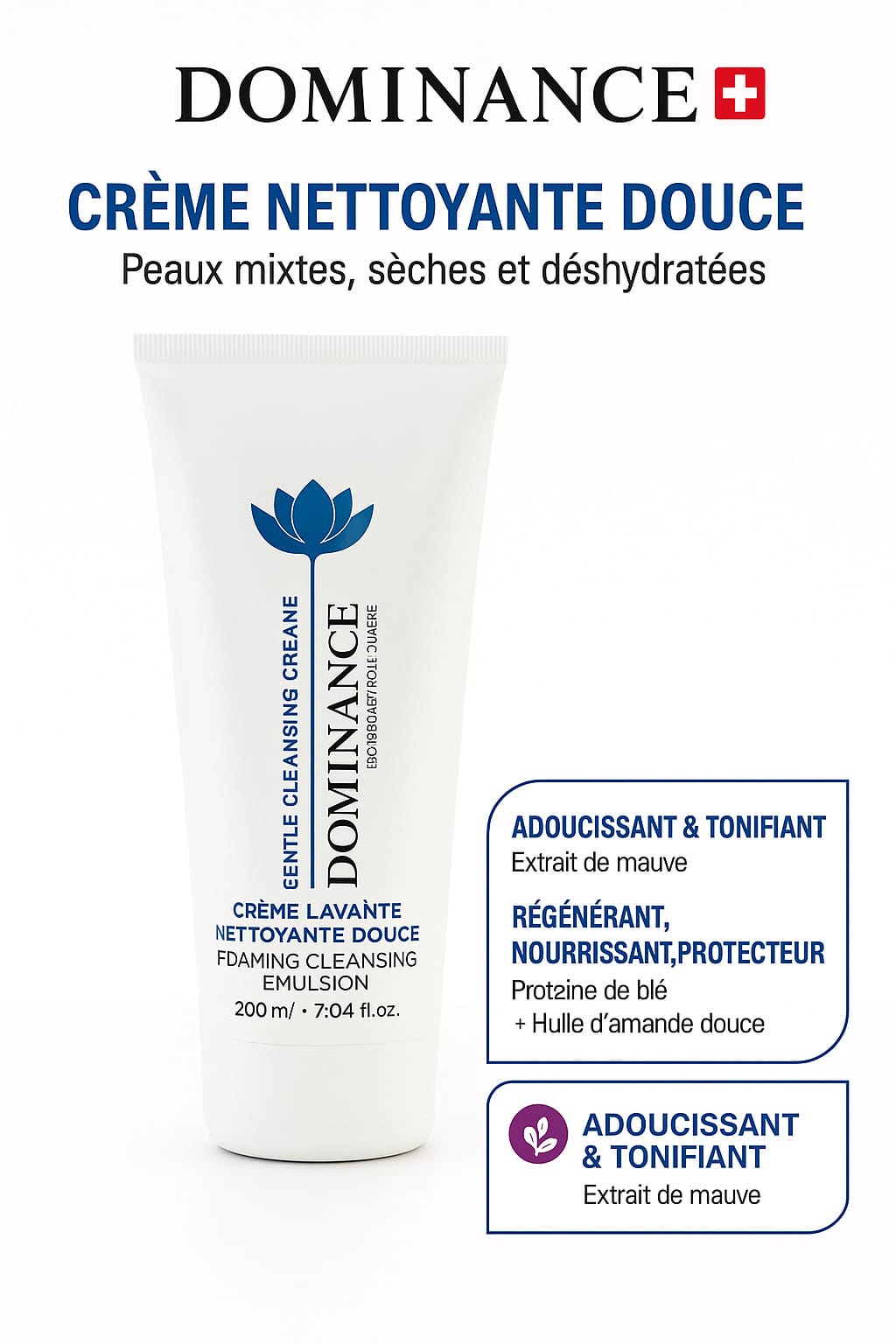 DOMINANCE CREME NETTOYANTE DOUCE – 200 ML Dominance