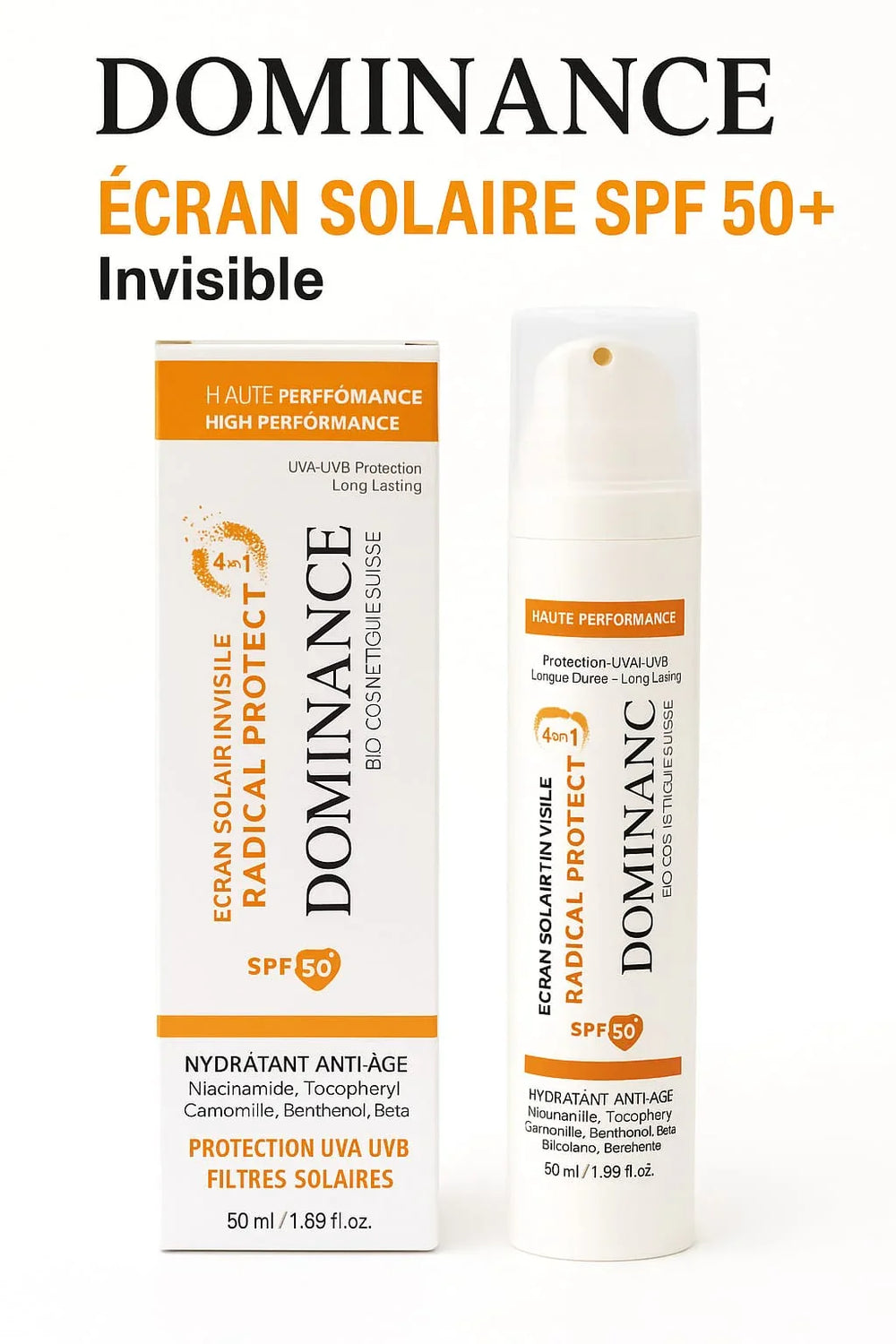Dominance Ecran Solaire Invisible Spf50+ 50ml