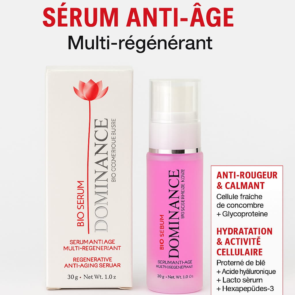 DOMINANCE BIO SERUM ANTI-ÂGE – Multi-Régénérant & Hydratant Dominance