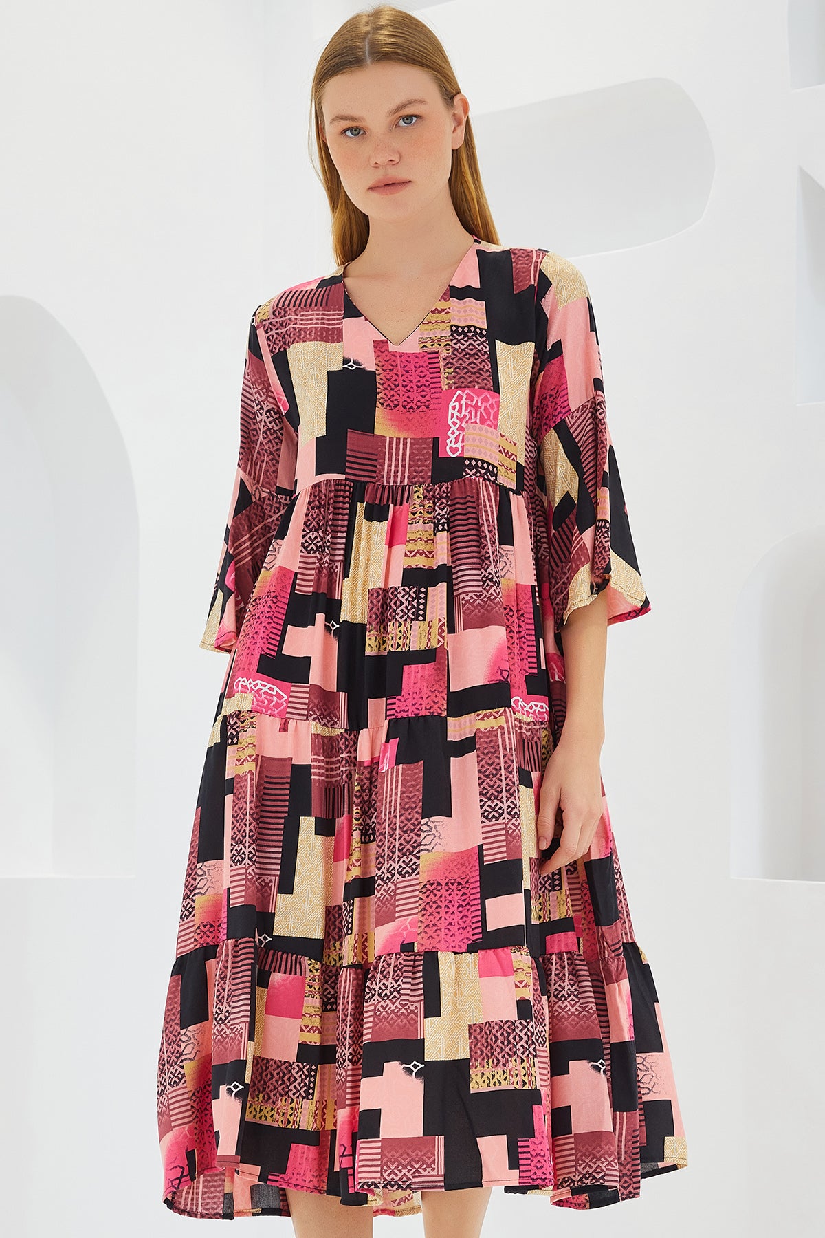 <tc>Robe en viscose à motif 1959.</tc>