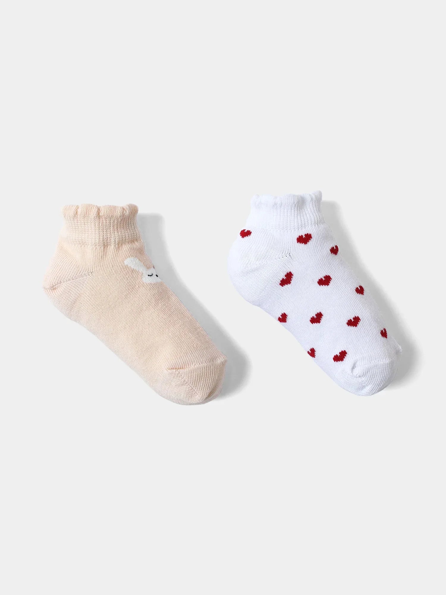 Chaussettes courtes pour bébés filles avec motifs adorables, lot de 2 - SOK24GATB71451MO1 - Justyol