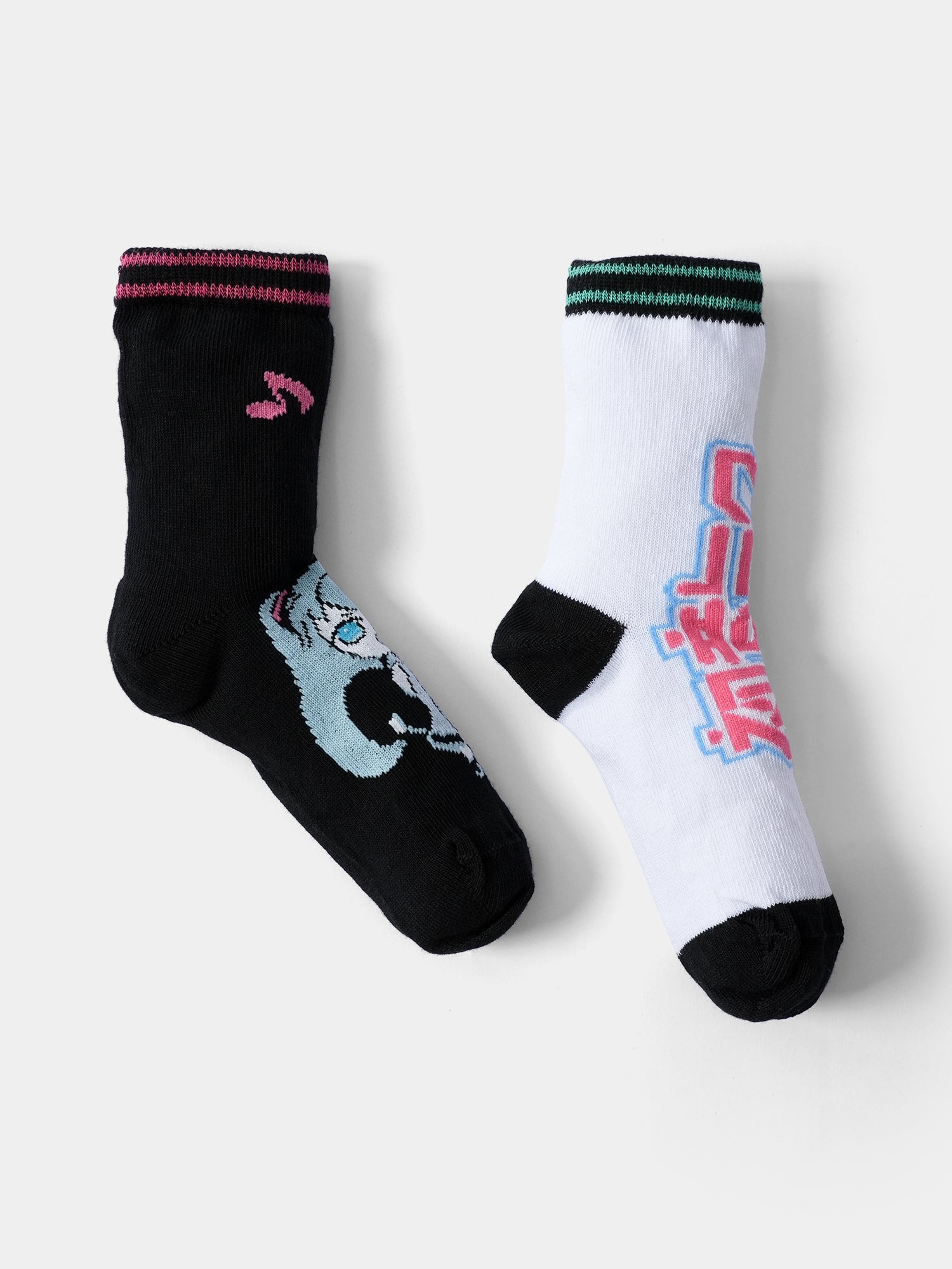 Chaussettes longues pour filles avec motifs amusants, (Pack de 2) - SOK24GHTB71457MG1