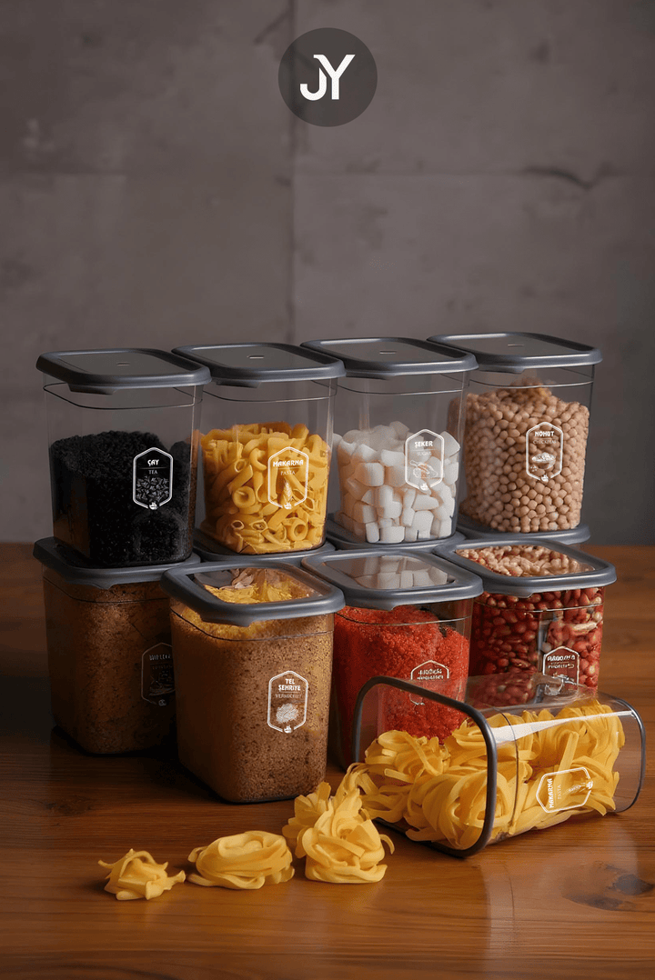Set de 12 boîtes de rangement jumbo 2L rectangulaires
