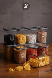 12 Adet Jumbo Boy Dikdörtgen Saklama Kabı Seti - 2000 Ml Süper Set - Justyol