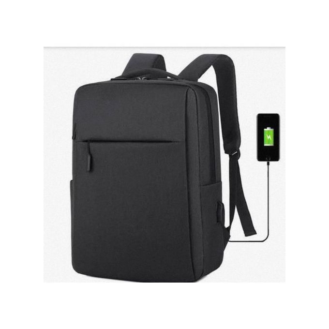 Sac à dos professionnel multifonction noir – USB & antivol  -Cartable business PC , loisirs, voyage, Cartable scolaire