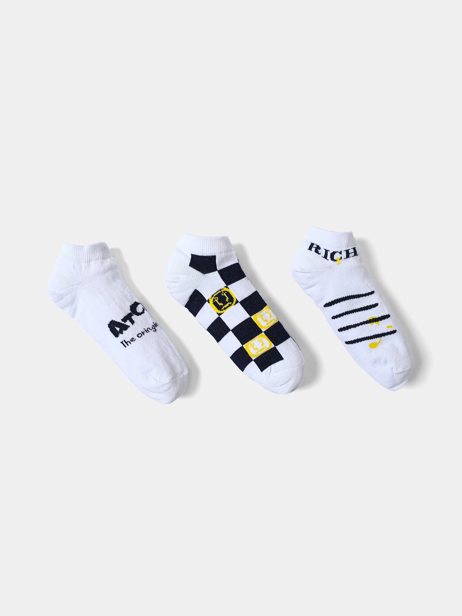 Chaussettes courtes pour garçons adolescents avec motifs modernes, lot de 3 - SOK24GATC76908MJ1