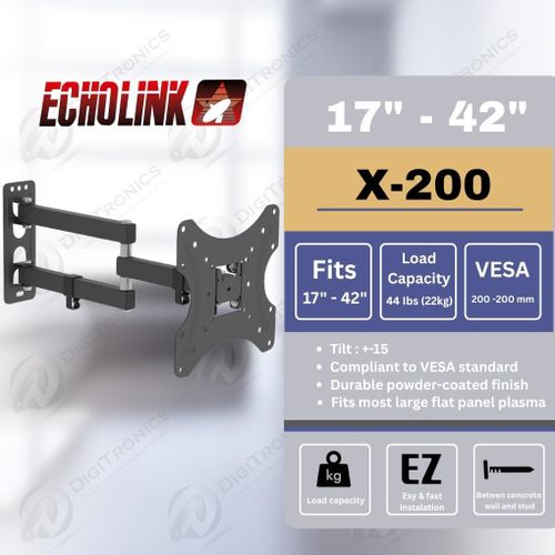 <tc>حامل تلفاز متحرك 17-42 بوصة، قابل للدوران والميلان لمزيد من الراحة.</tc>