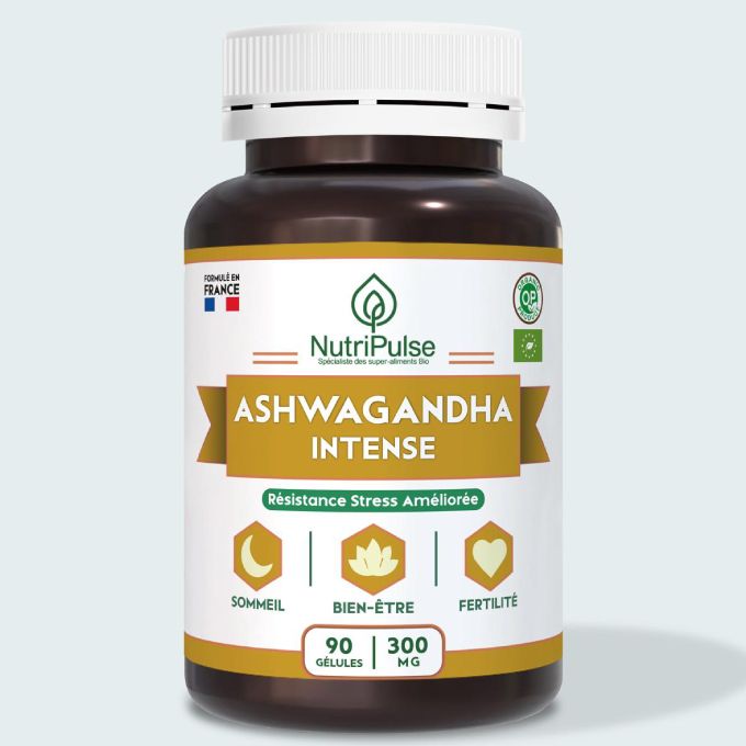 NutriPulse Ashwagandha Bio Instense Calme Stress, Anxiété & Dépression Nerveuse 90 Gélules
