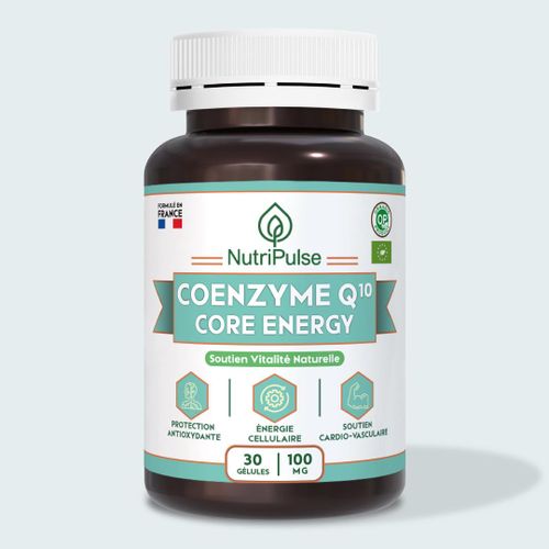 NutriPulse Q10 Coenzyme 100 mg – Énergie Cellulaire, Protection Antioxydante & Soutien Cardio-Vasculaire – 30 Gélules