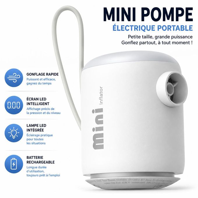 Baseus PocketGo Mini Pompe à Air Électrique Portable Sans Fil