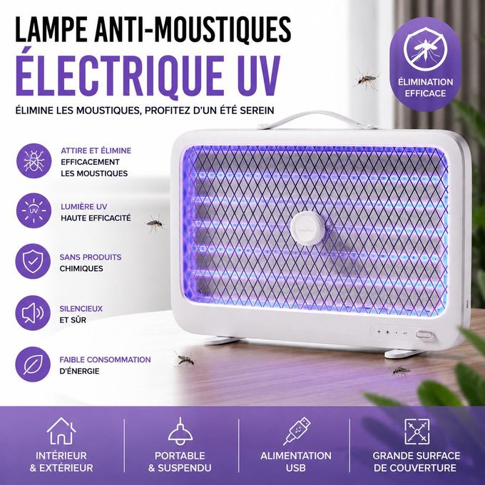 Lampe Anti-Moustique USB Rechargeable UV LED Portable
