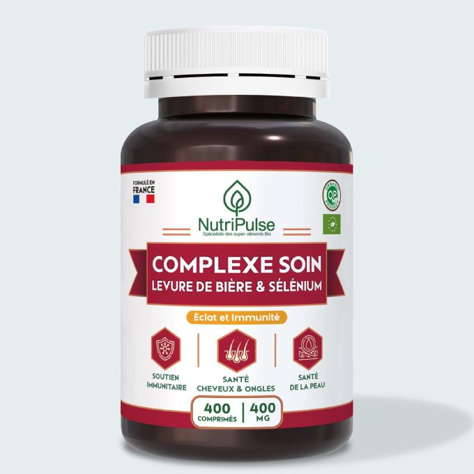 NutriPulse Levure de Bière & Sélénium 400mg Complexe Soin – Immunité, Cheveux & Ongles, Santé de la Peau 400 Comprimés