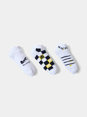 Chaussettes courtes pour garçons avec motifs modernes, lot de 3 - SOK24GATC76908MB1 - Justyol