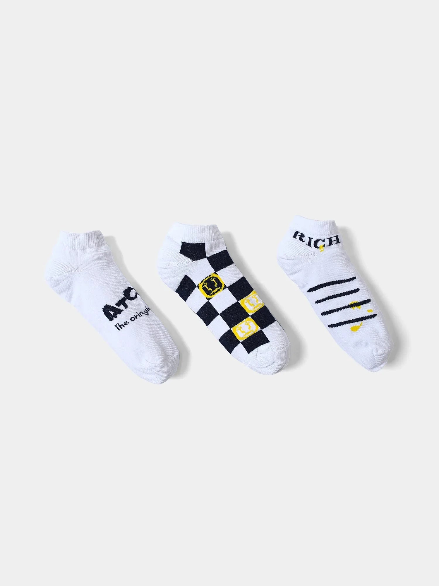 Chaussettes courtes pour garçons avec motifs modernes, lot de 3 - SOK24GATC76908MB1 - Justyol