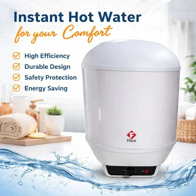 Fitco Chauffe-eau électrique 50 Litres à accumulation 1980 W, FEWH-50CM - Justyol