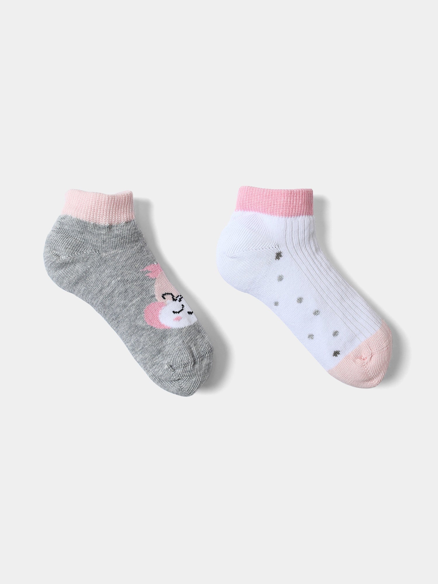 Chaussettes courtes pour filles avec motifs mignons, lot de 2 - SOK24GATB71463MG1