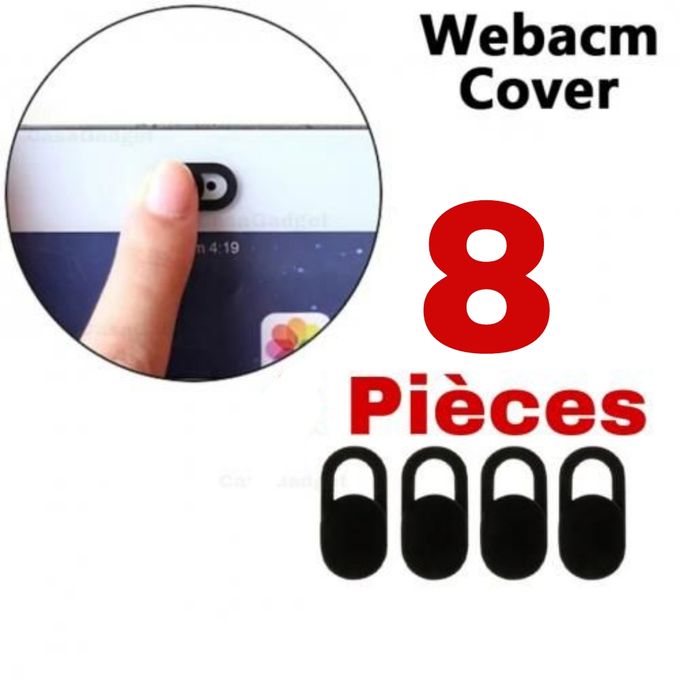 8 pièces cache Webcam couverture universelle téléphone antiespion caméra
