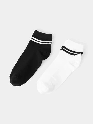 Lot de 2 Paires de Chaussettes Courtes à Rayures – Style Sport - SOK26G52400002TM1