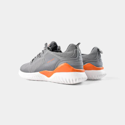 Baskets unisexes gris avec détails orange et semelle EVA - SHO25GPTL25611TM1