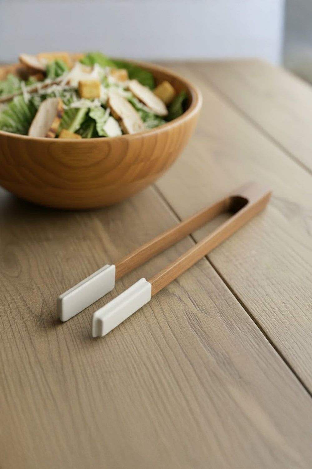 Pince de Cuisine en Acacia avec Embouts en Silicone 33,5 cm