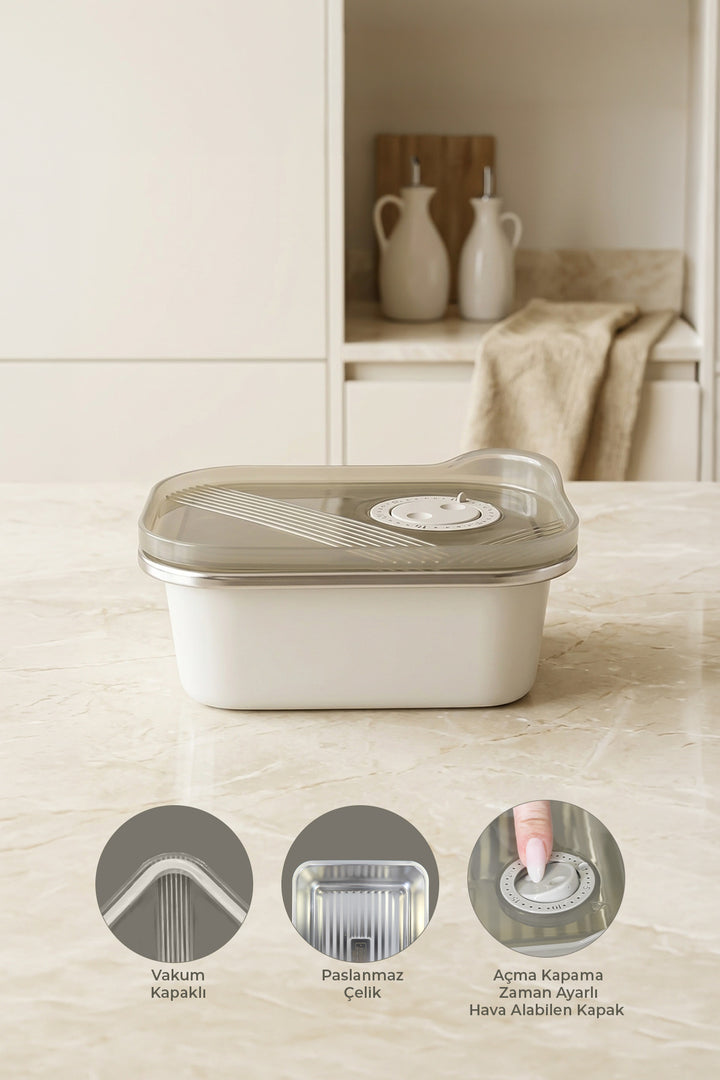 Boîte de Conservation Sous Vide en Inox 304 – 300 ml | Contenant Alimentaire avec Couvercle