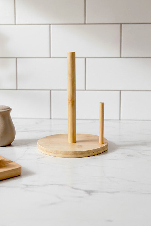 Kitchen Life Porte Essuie-Tout en Bambou Rond