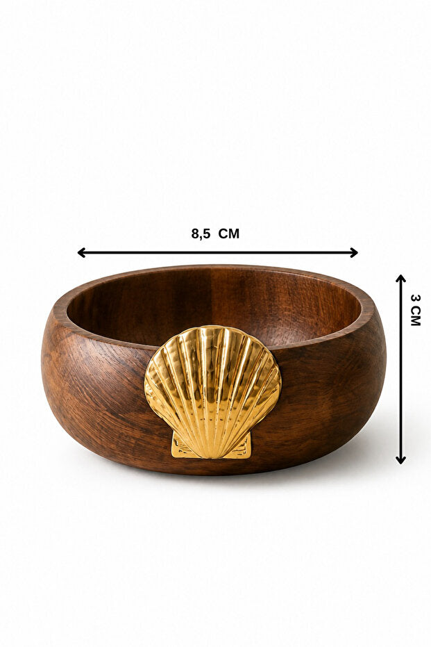 Lot de 2 Coupelles de Présentation Effet Acacia 8,5 cm
