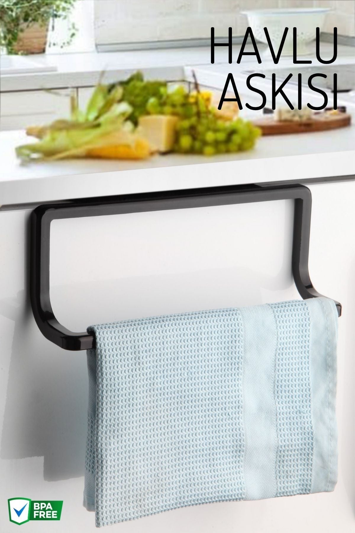 Modern Tasarımlı Tekli Havlu Askısı – Banyo ve Mutfak Kullanımına Uygun JHome