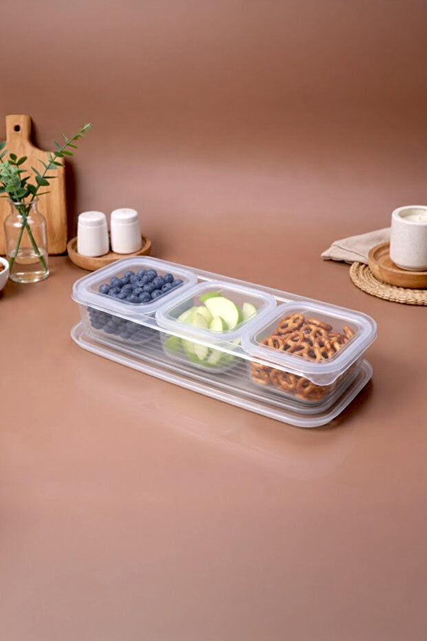 Boîte de Conservation Compartimentée avec Couvercle pour Petit-Déjeuner